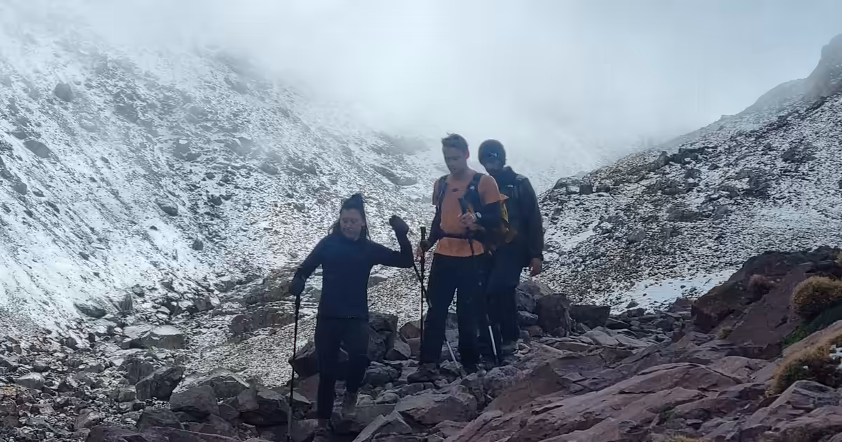 Timberland vs. Columbia for beginners. - Atlas Mountains hiking adventure photograph